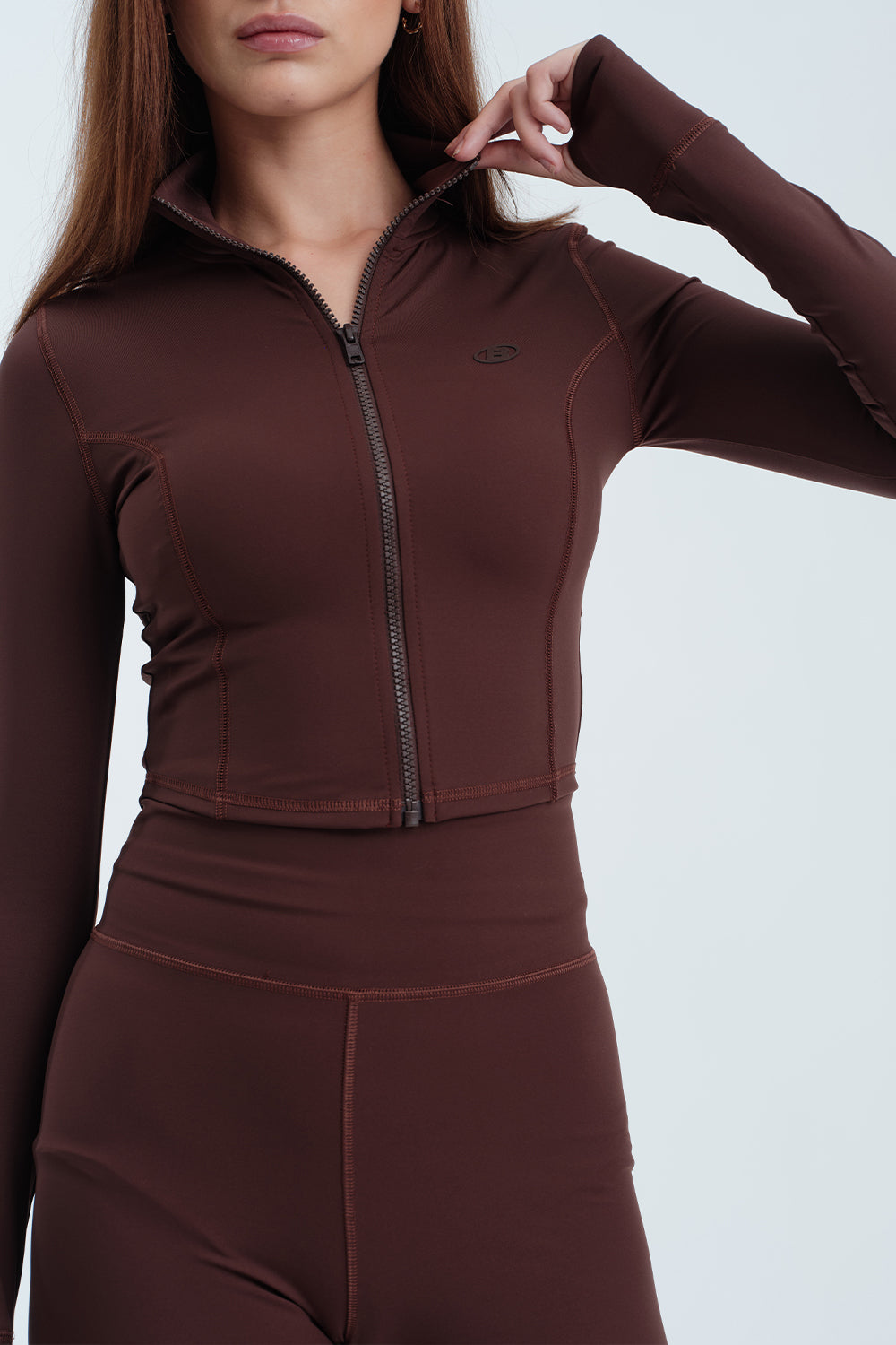 Caramel Brown Defined Cropped Jacket