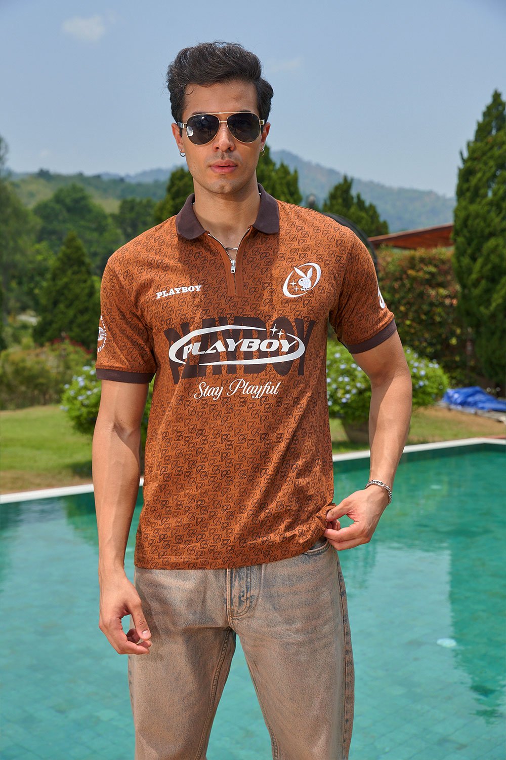 World Of Playboy Zipper Polo - BonkersCorner