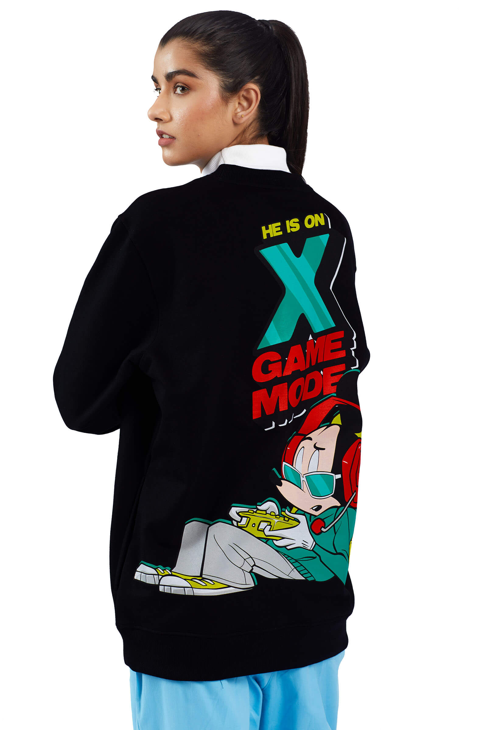 X Game Mode Oversized Sweatshirt - BonkersCorner