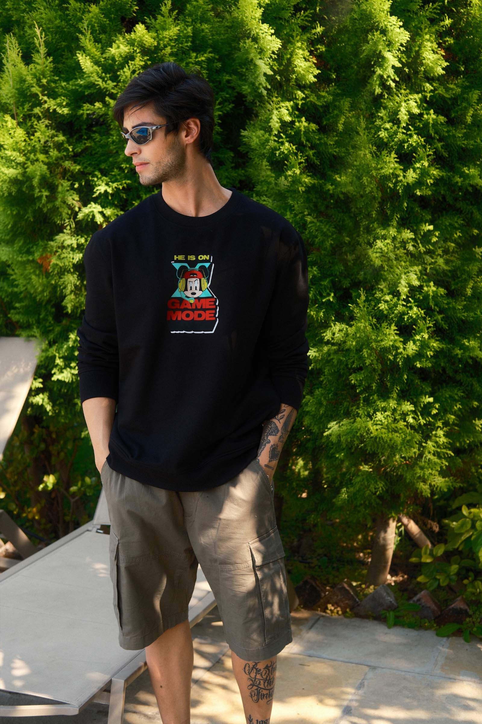 X Game Mode Oversized Sweatshirt - BonkersCorner