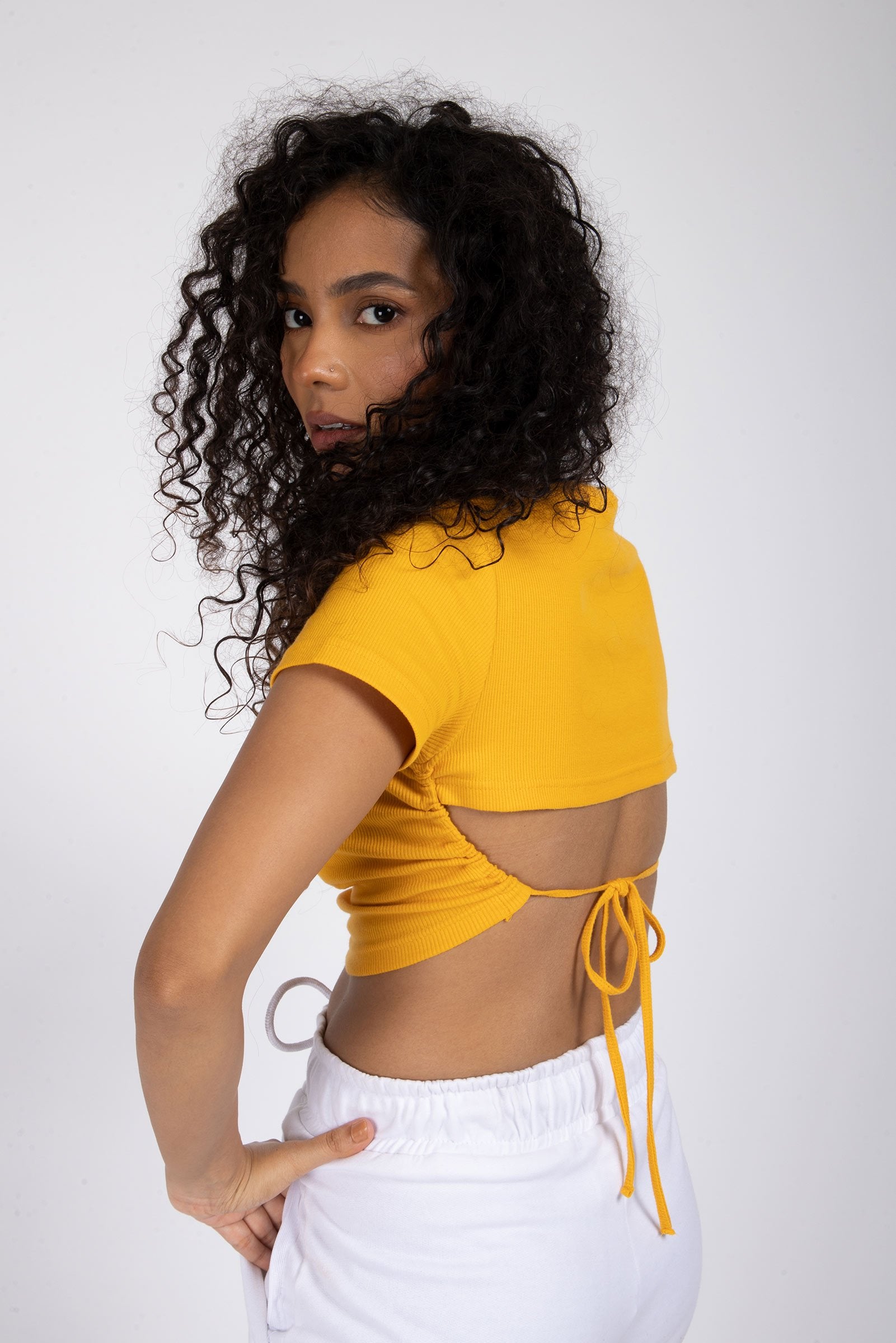 Yellow Backless Tie-Up - BonkersCorner