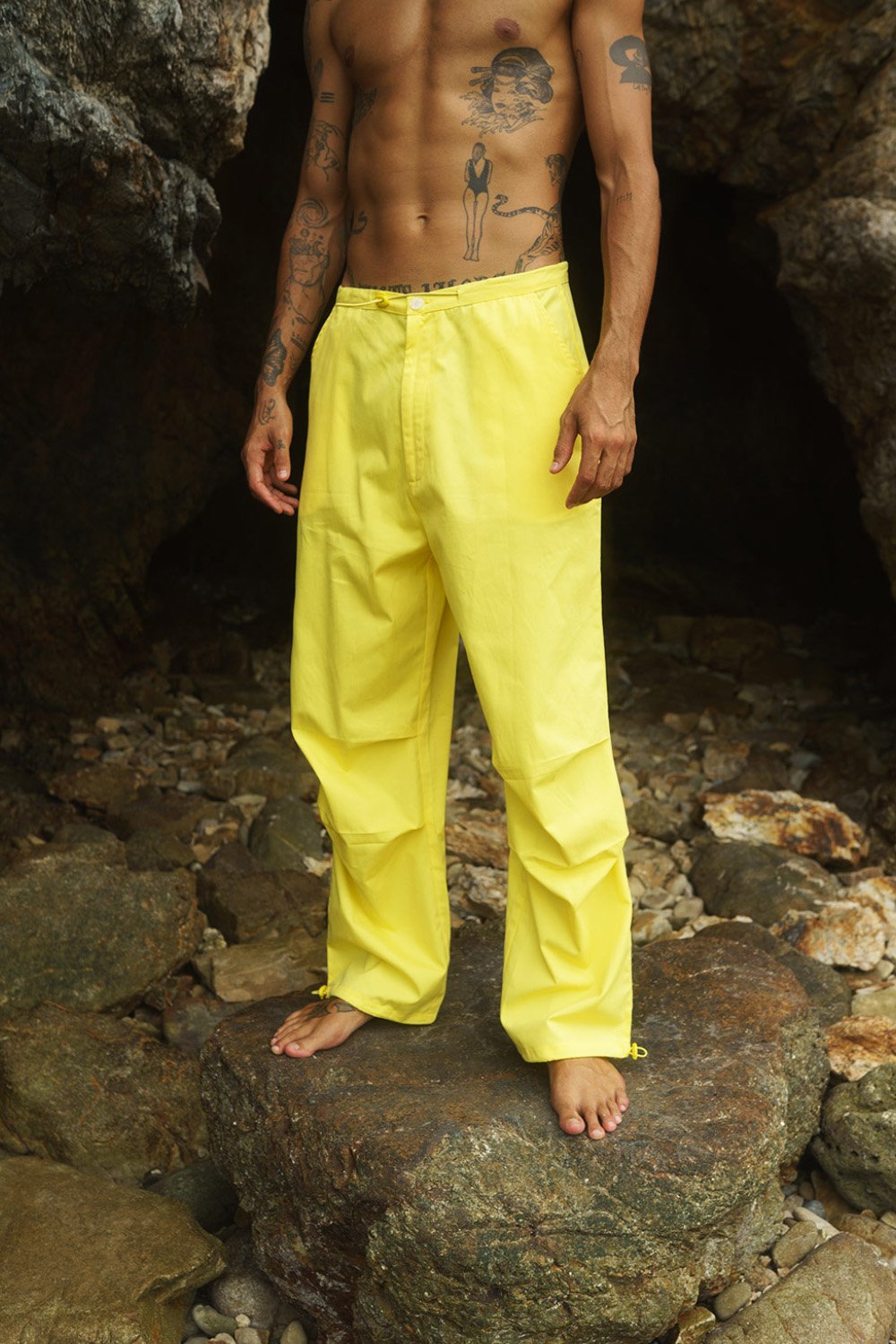 Yellow Parachute Pants - BonkersCorner