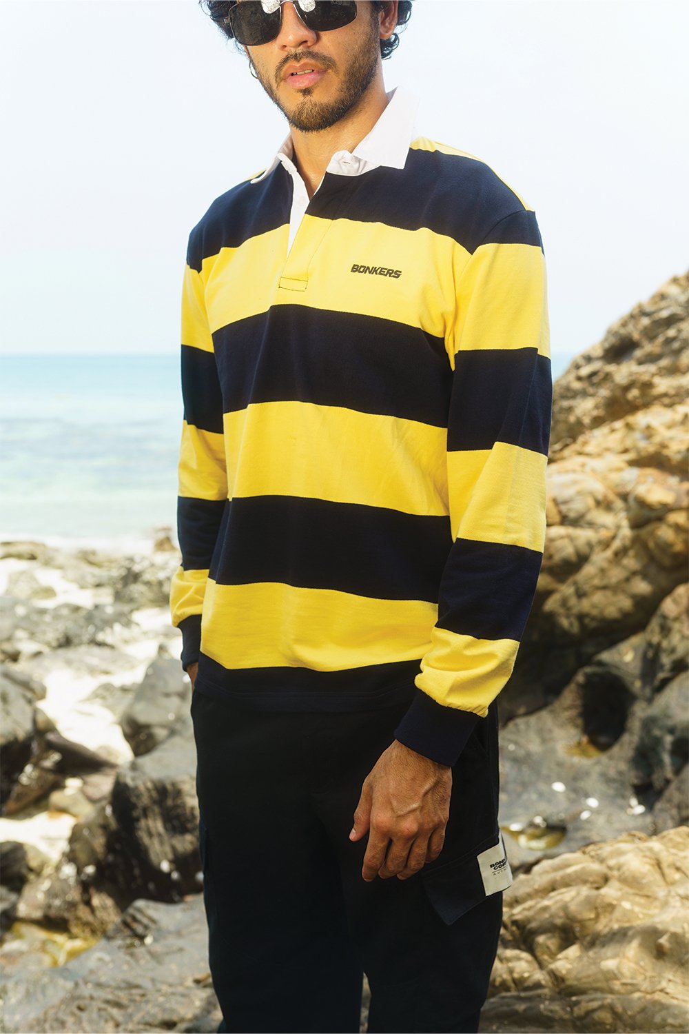 Yellow Stripe Heavyweight Polo - BonkersCorner