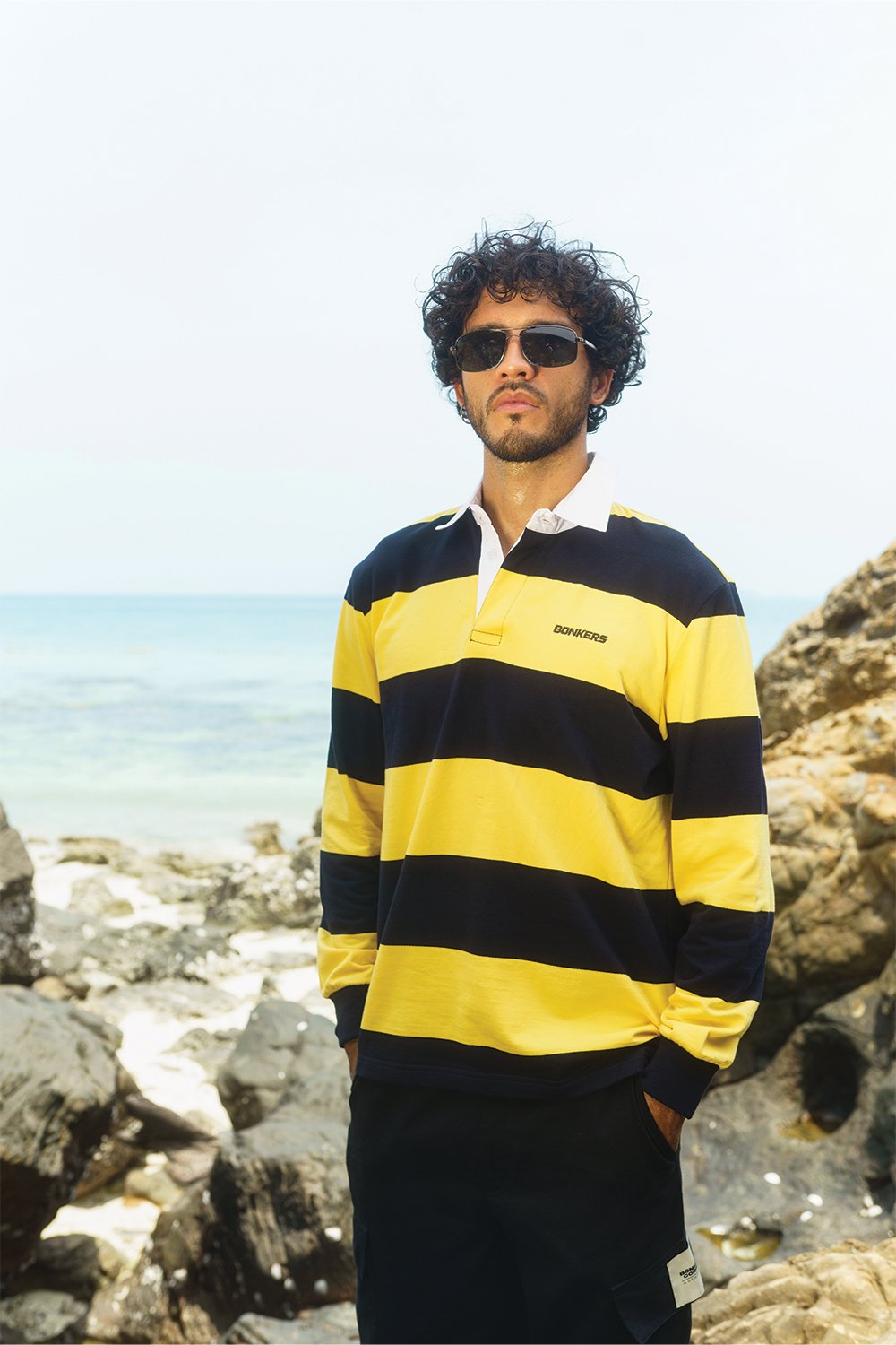 Yellow Stripe Heavyweight Polo - BonkersCorner