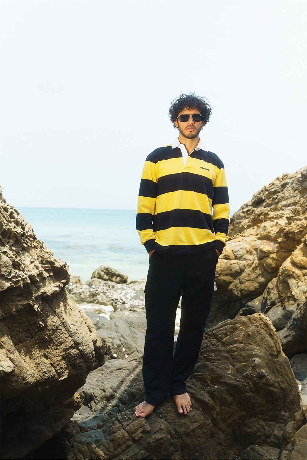Yellow Stripe Heavyweight Polo - BonkersCorner