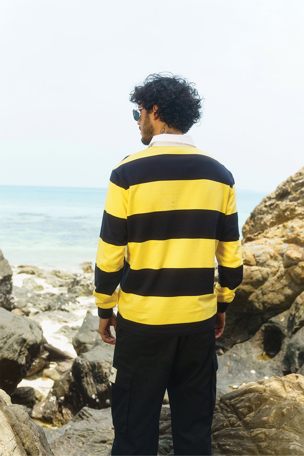 Yellow Stripe Heavyweight Polo - BonkersCorner