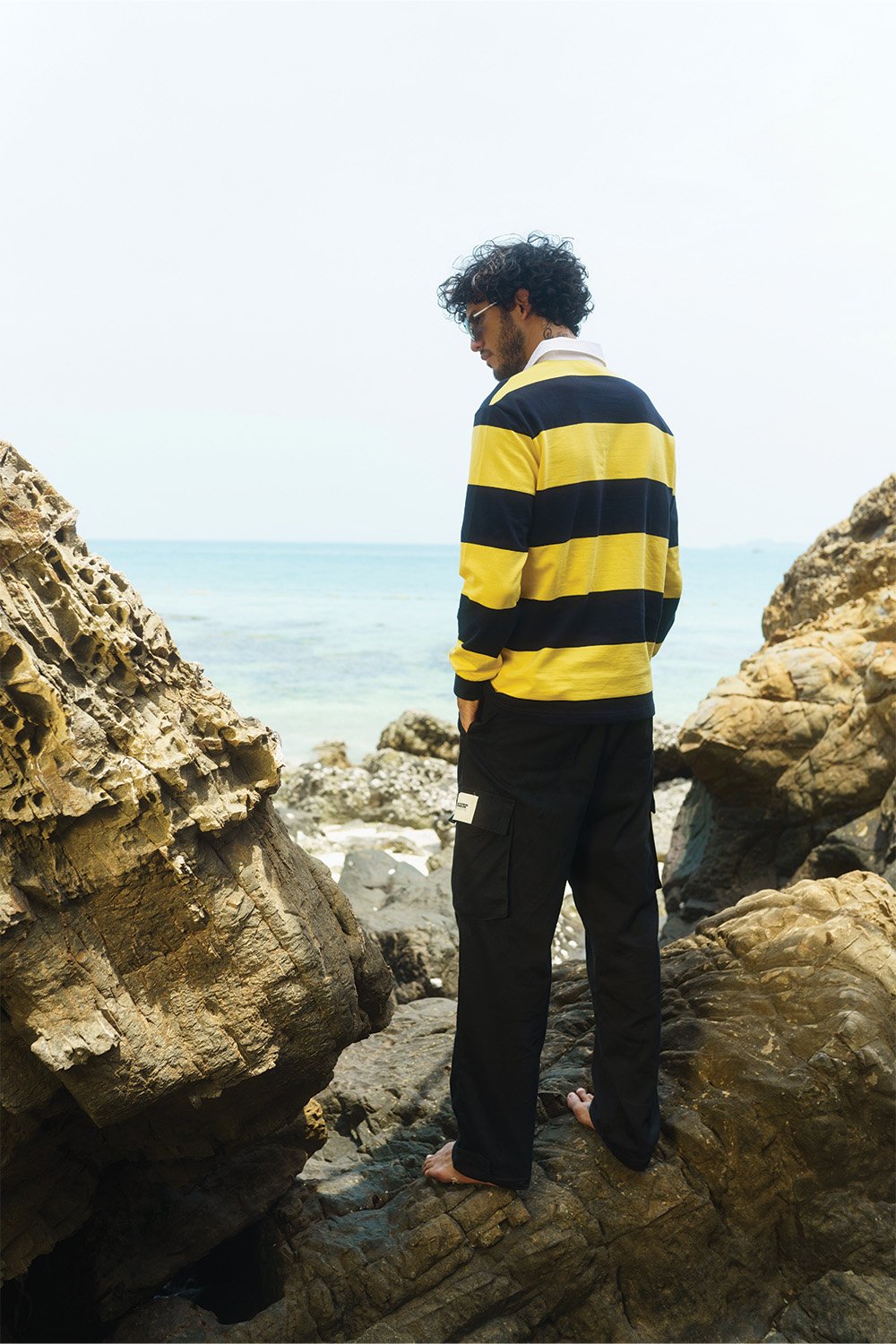 Yellow Stripe Heavyweight Polo - BonkersCorner