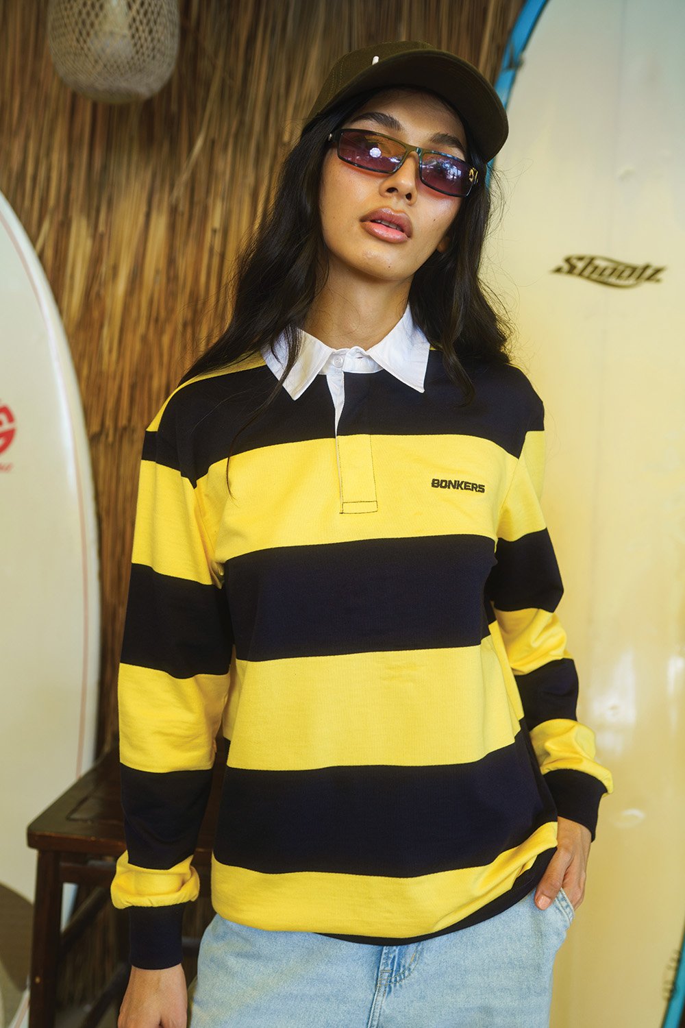 Yellow Stripe Heavyweight Polo - BonkersCorner