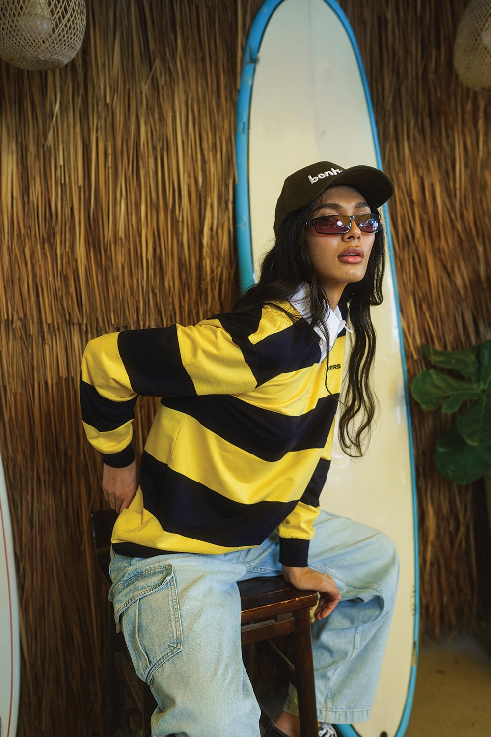 Yellow Stripe Heavyweight Polo - BonkersCorner