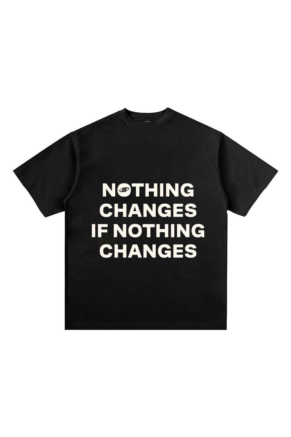 Growth Glitch Black Oversized T-shirt - BonkersCorner