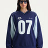Navy 07 Varsity V-Neck Sweatshirt - BonkersCorner