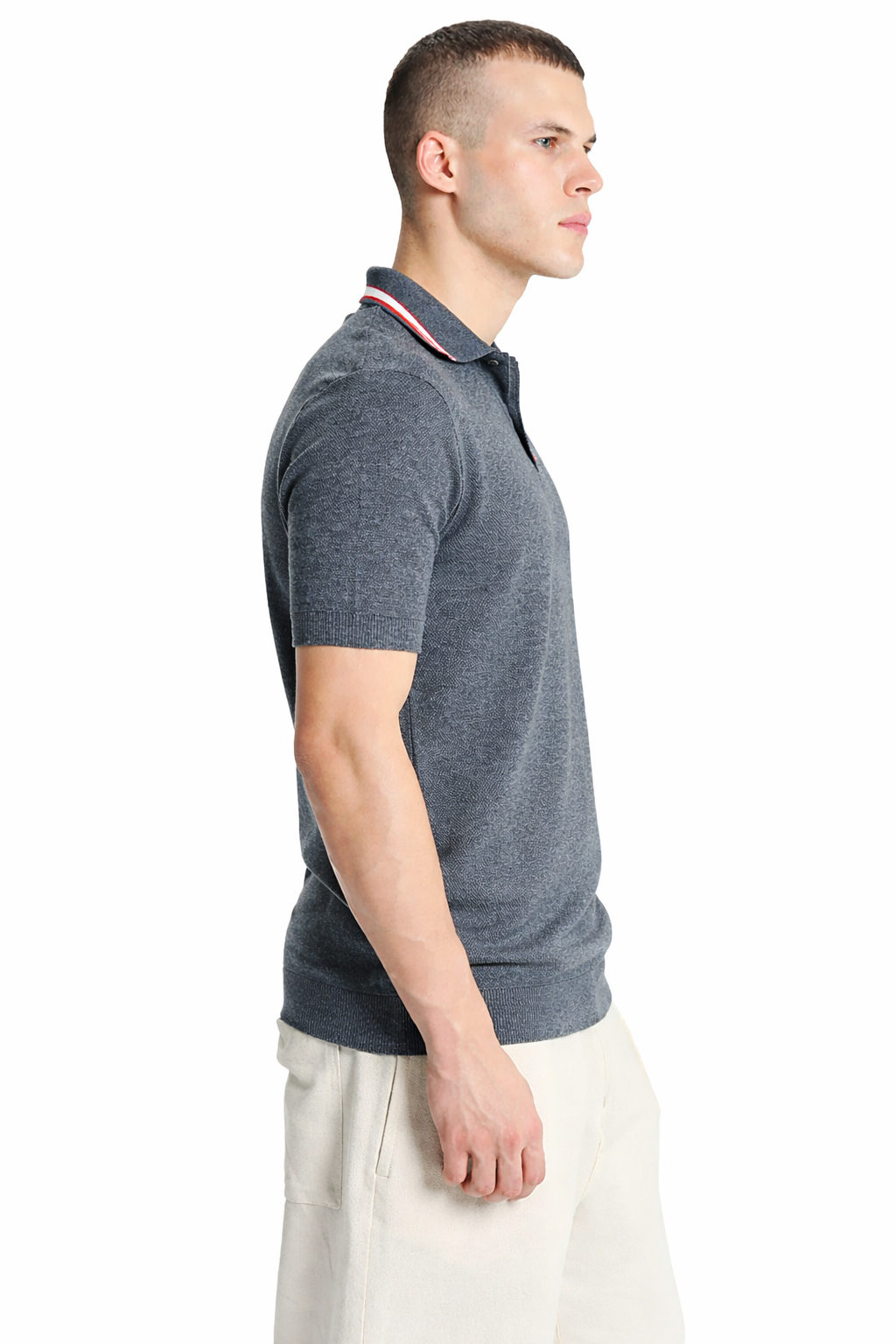 Slate Grey Knit Polo