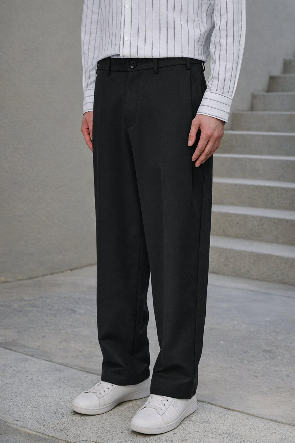 Shadow Black Korean Pants