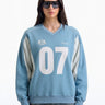 Silver Blue 07 Varsity V-Neck Sweatshirt - BonkersCorner
