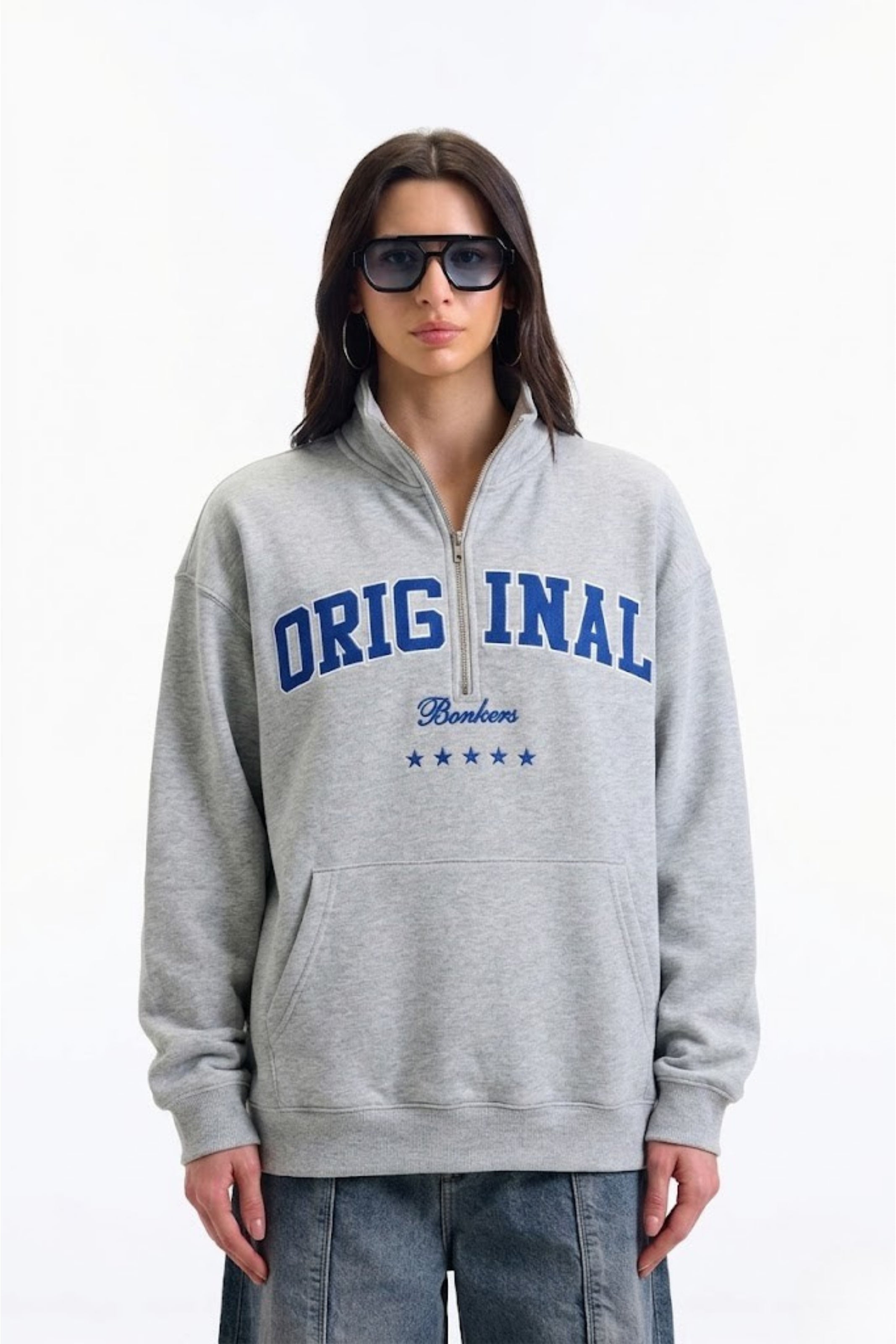 Grey Axis Half-Zip Sweatshirt - BonkersCorner