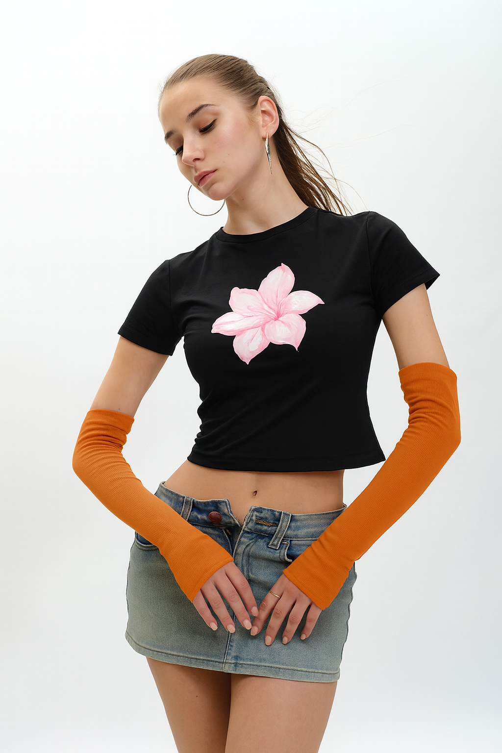 Ribbed Orange Gloves - BonkersCorner