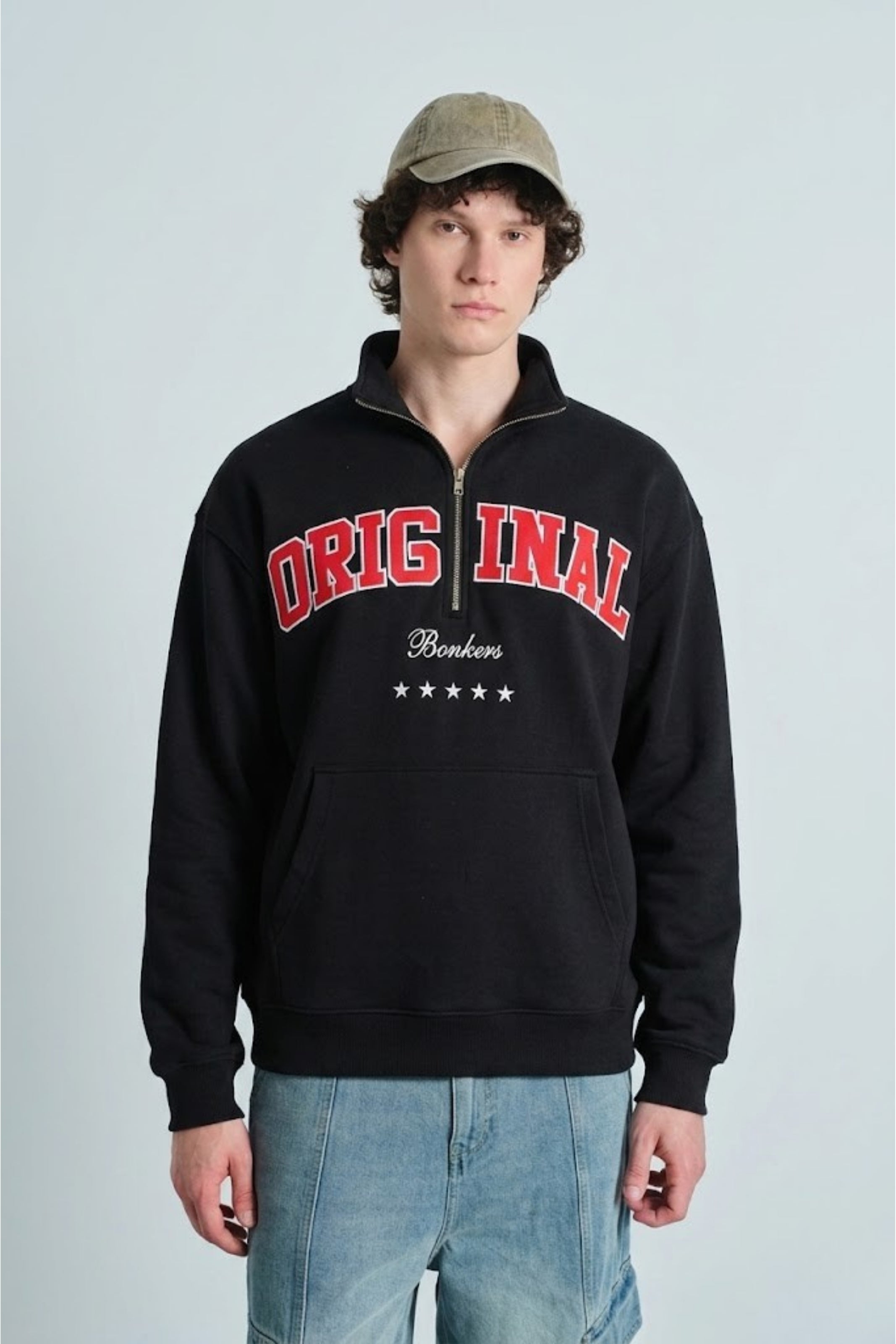 Black Core Half-Zip Sweatshirt - BonkersCorner
