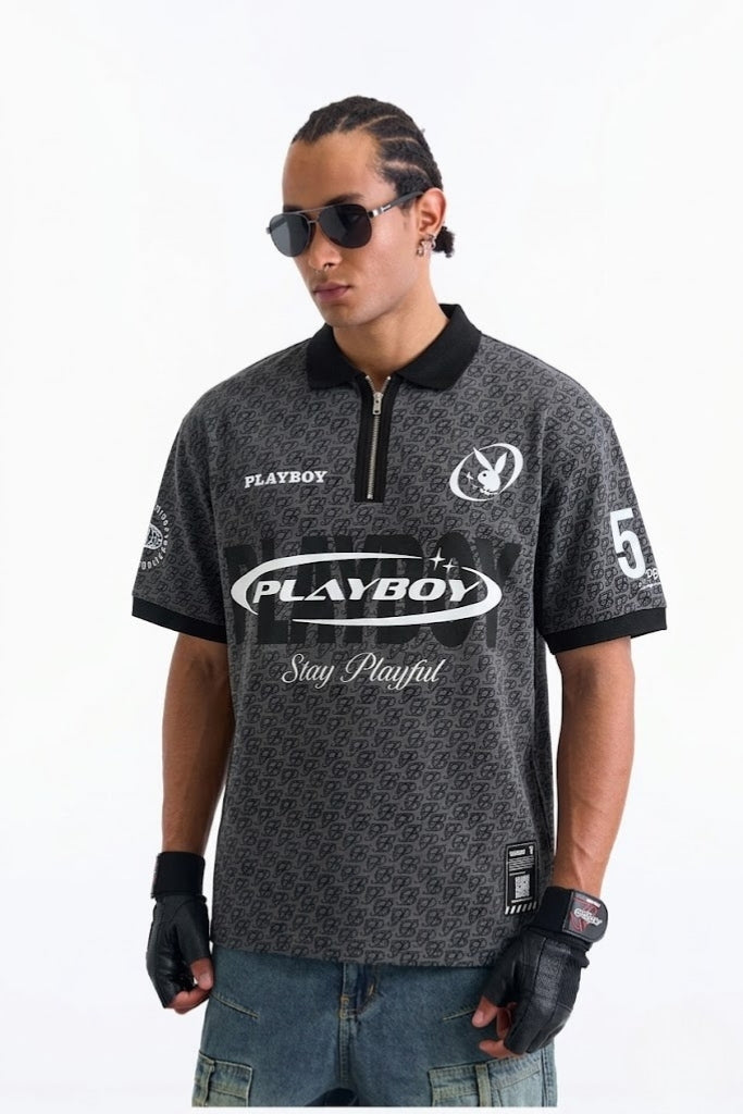 Stay Playful Zipper Polo