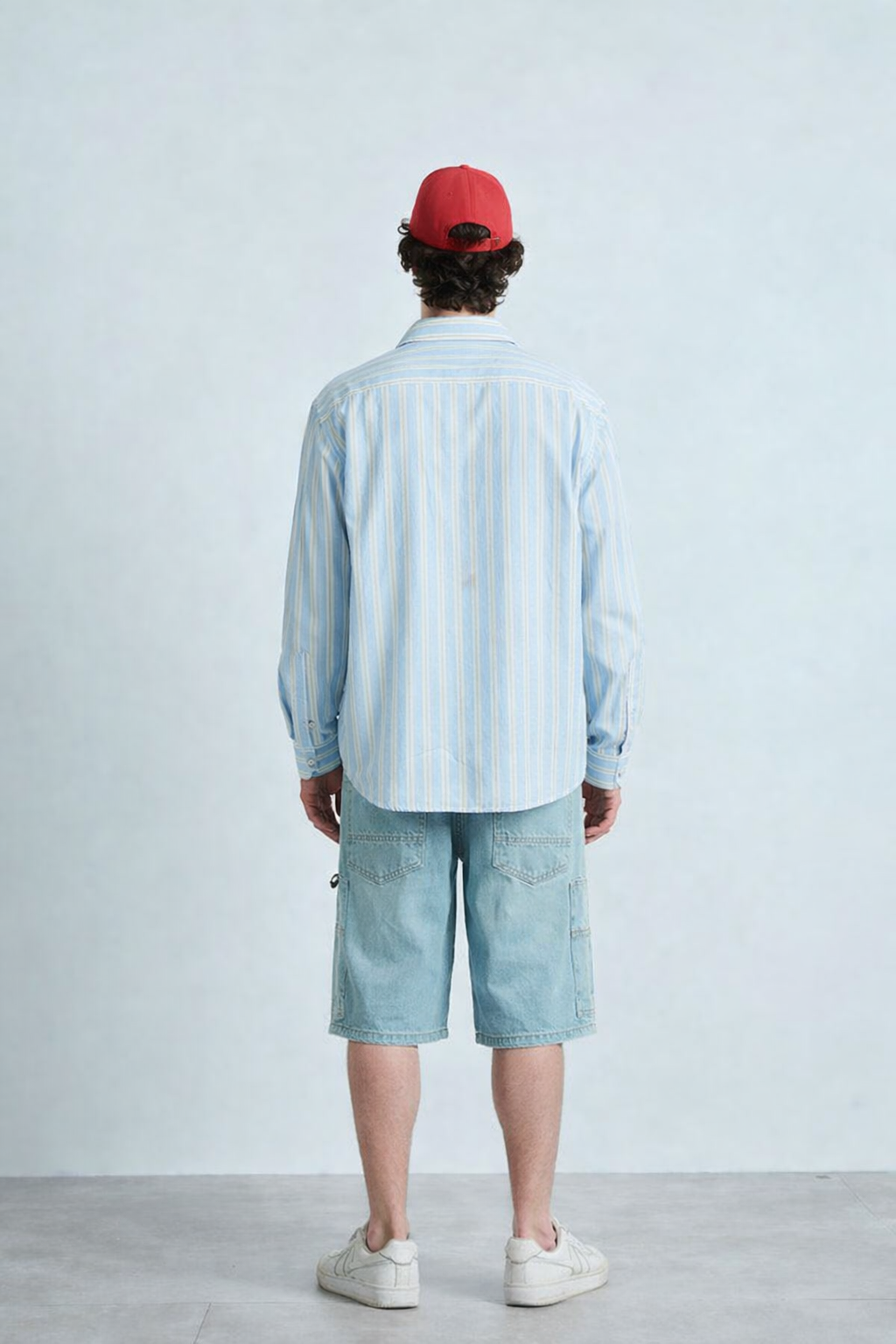 Blue Beige Striped Full Sleeve Shirt - BonkersCorner