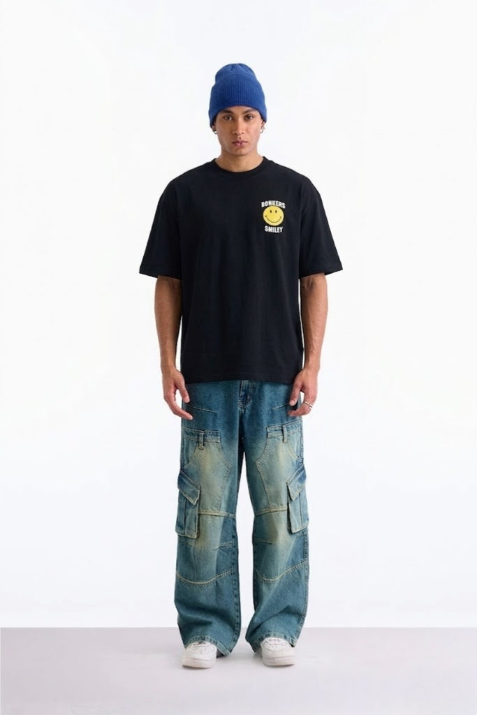 Bonkers x Smiley Originals 100% Supima Cotton Oversized T-shirt - BonkersCorner