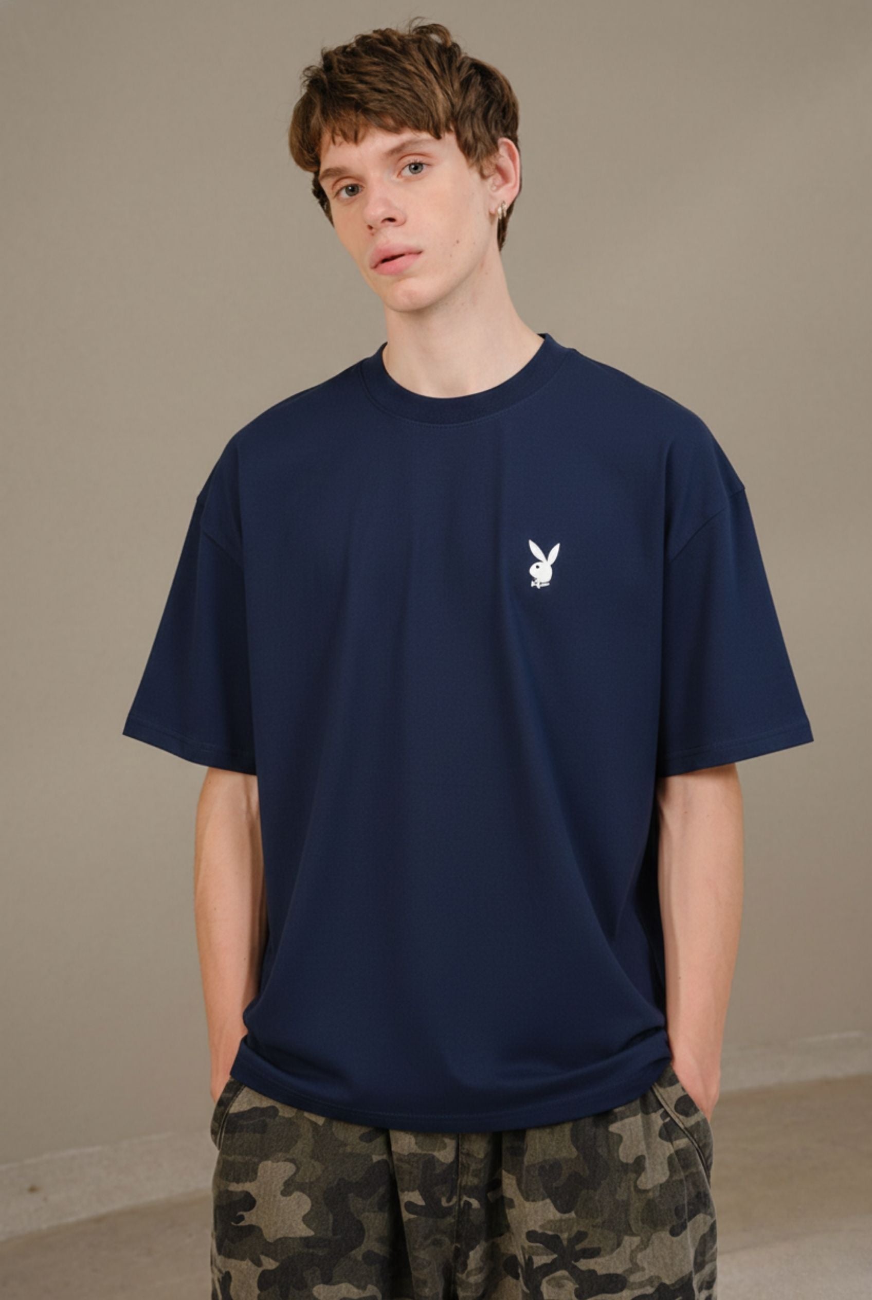 Playboy Core Navy Oversized T-shirt - BonkersCorner