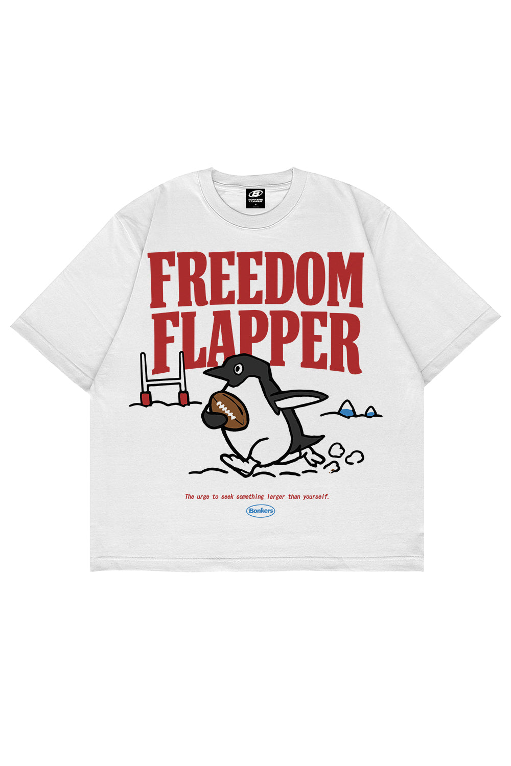 Freedom Flapper Penguin Oversized T-shirt