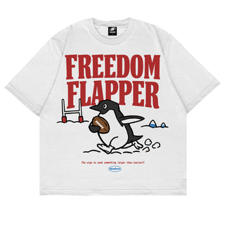 Freedom Flapper Penguin Oversized T-shirt - BonkersCorner