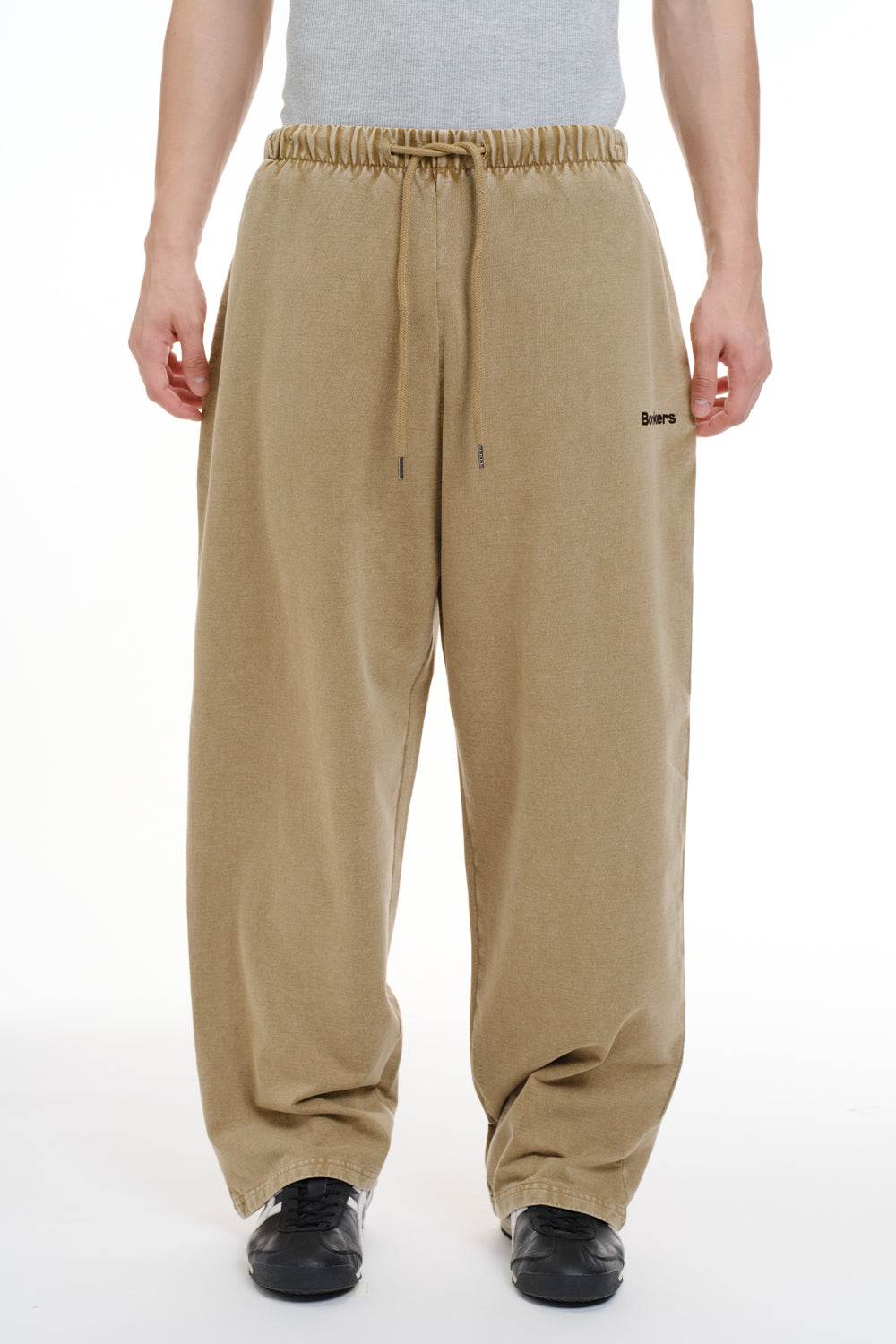 Signature Beige Faded Loose Fit Pants