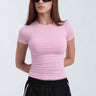 Icy Pink Polyamide Fitted T-shirt - BonkersCorner