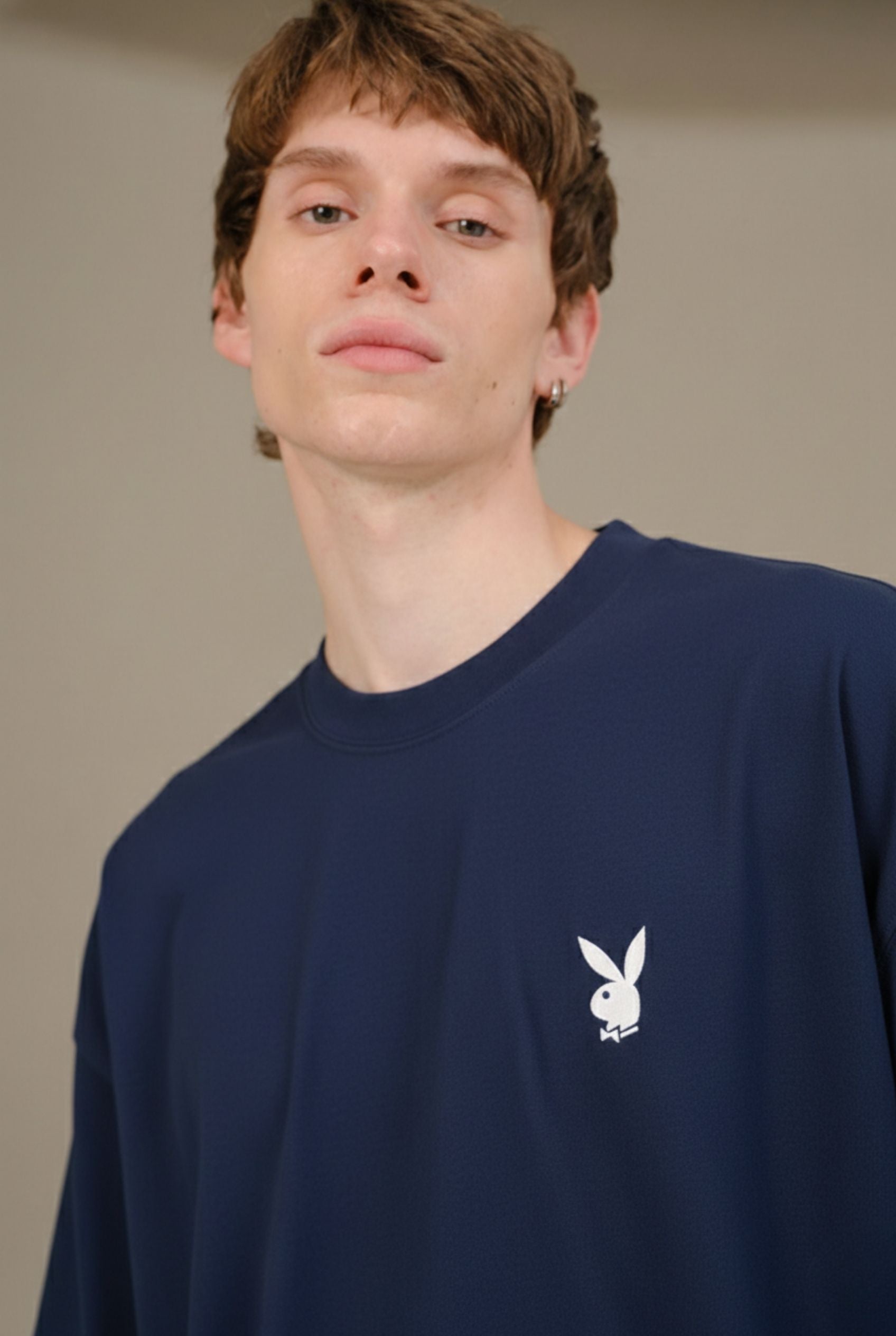 Playboy Core Navy Oversized T-shirt - BonkersCorner