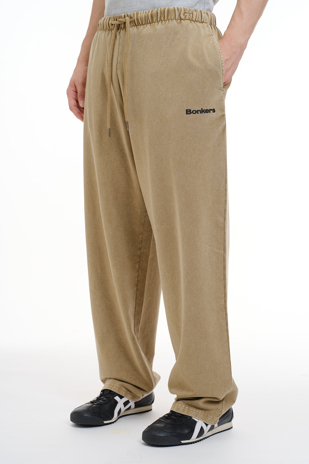 Signature Beige Faded Loose Fit Pants