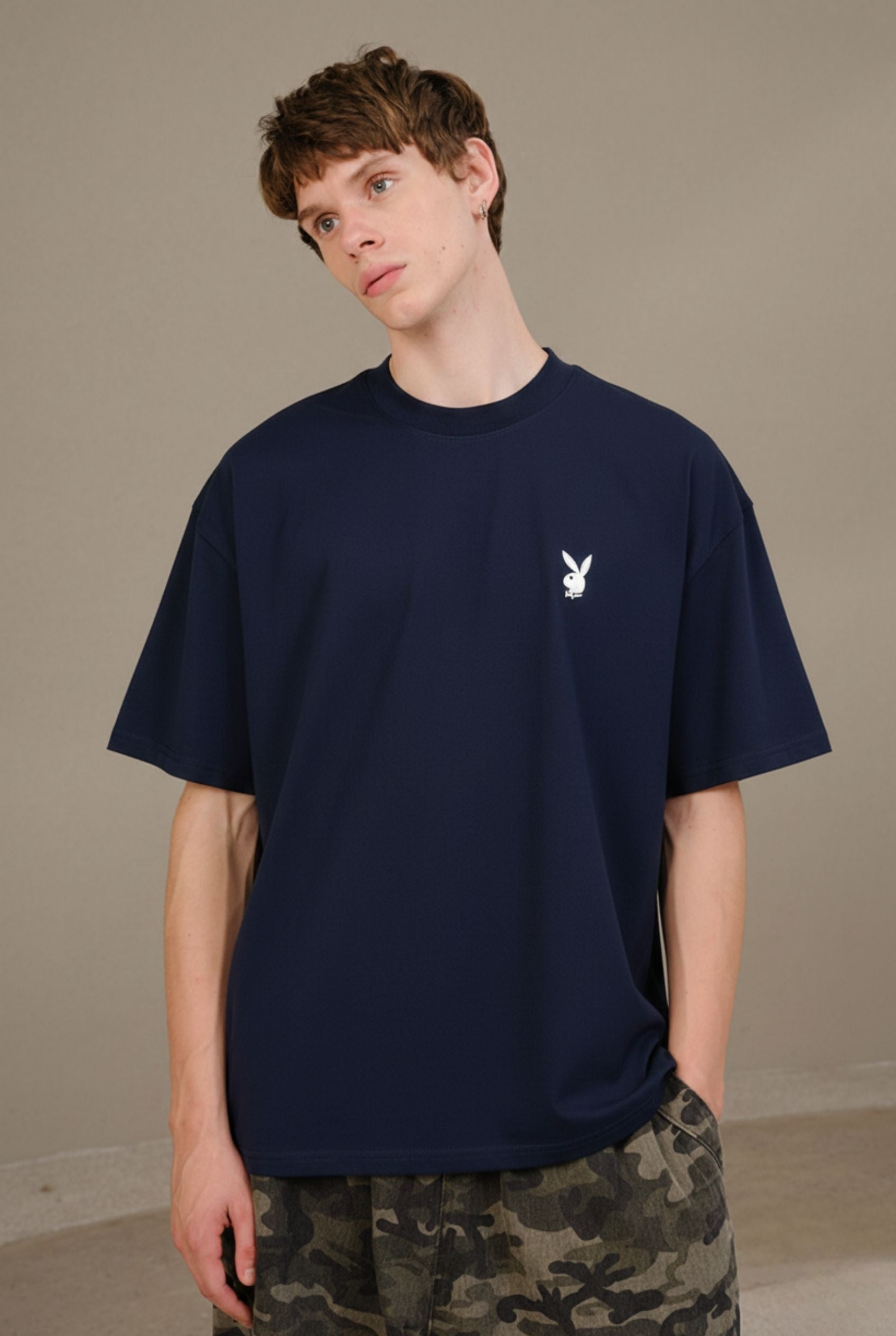 Playboy Core Navy Oversized T-shirt - BonkersCorner
