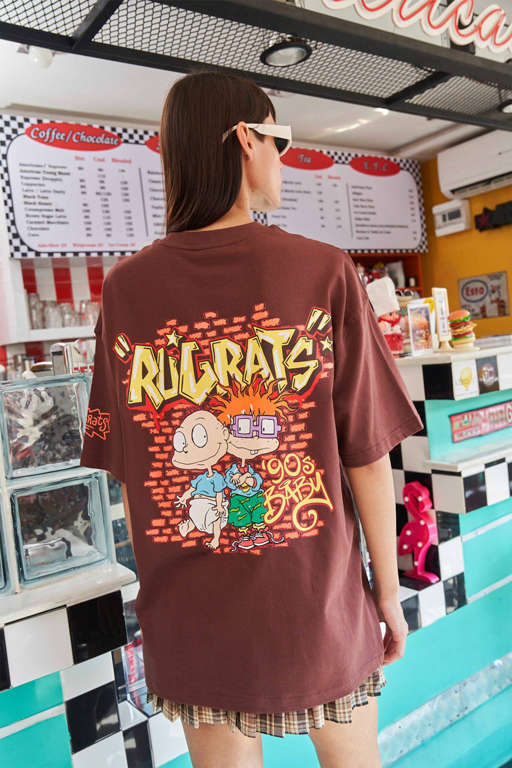 90's Brown Oversized T-Shirt - BonkersCorner