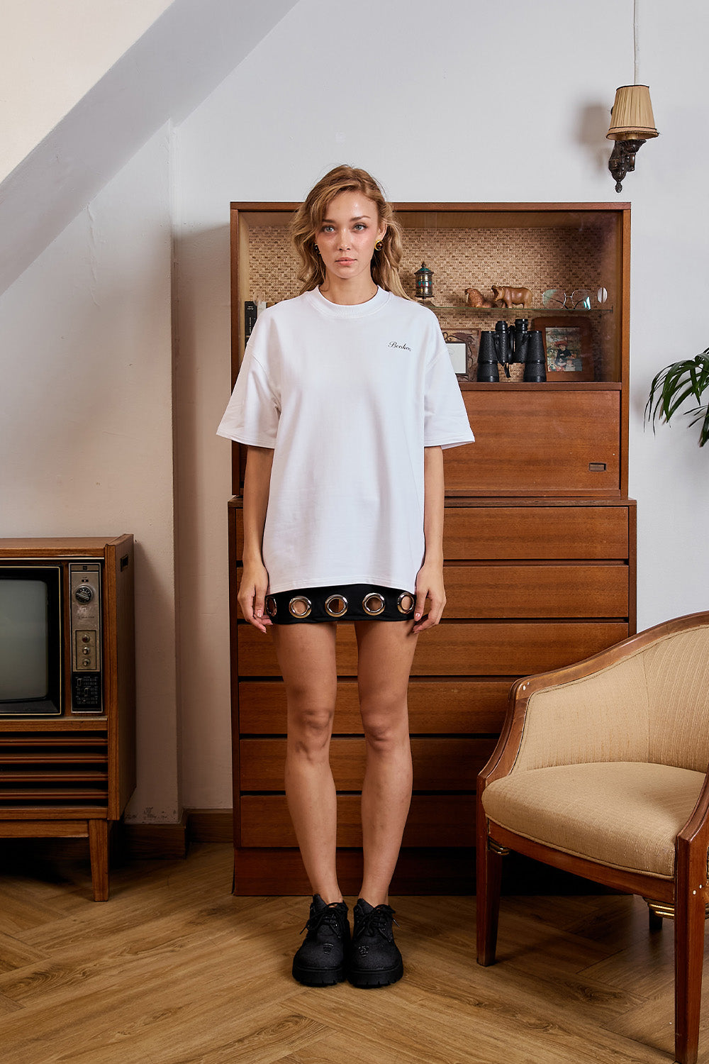 Anti-Reel Club White Oversized T-Shirt