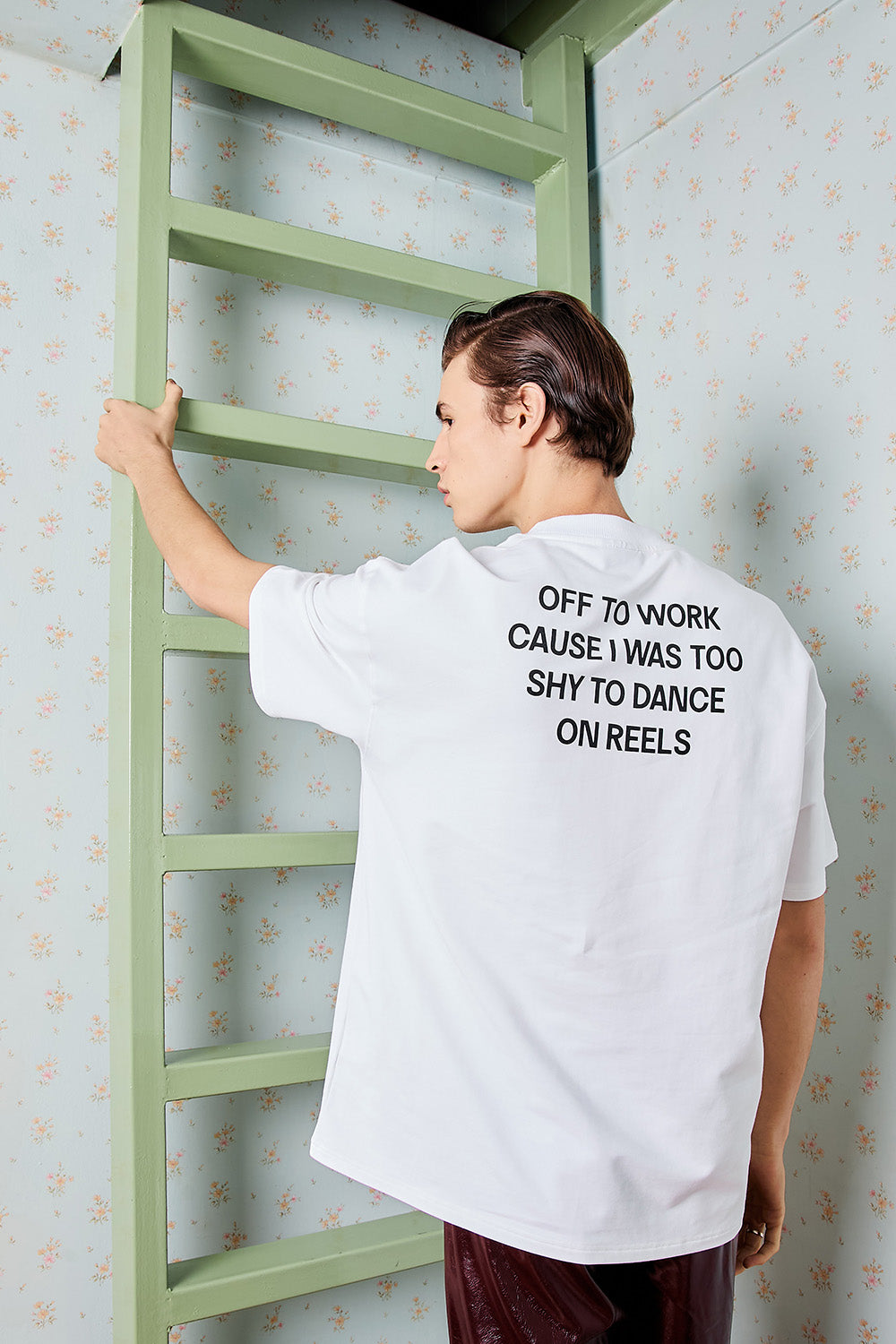 Anti-Reel Club White Oversized T-Shirt