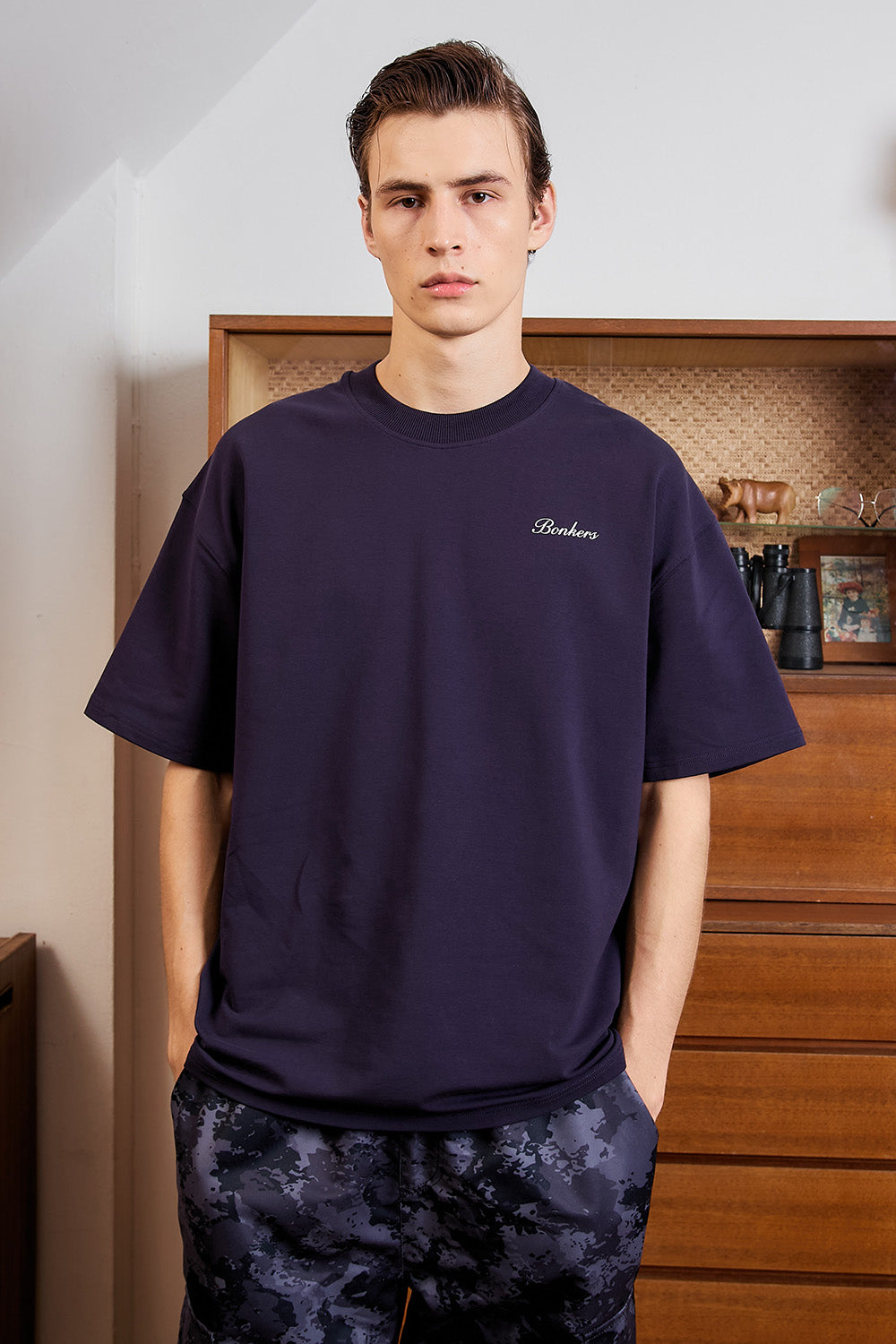 Anti-Reel Club Navy Blue Oversized T-shirt - BonkersCorner