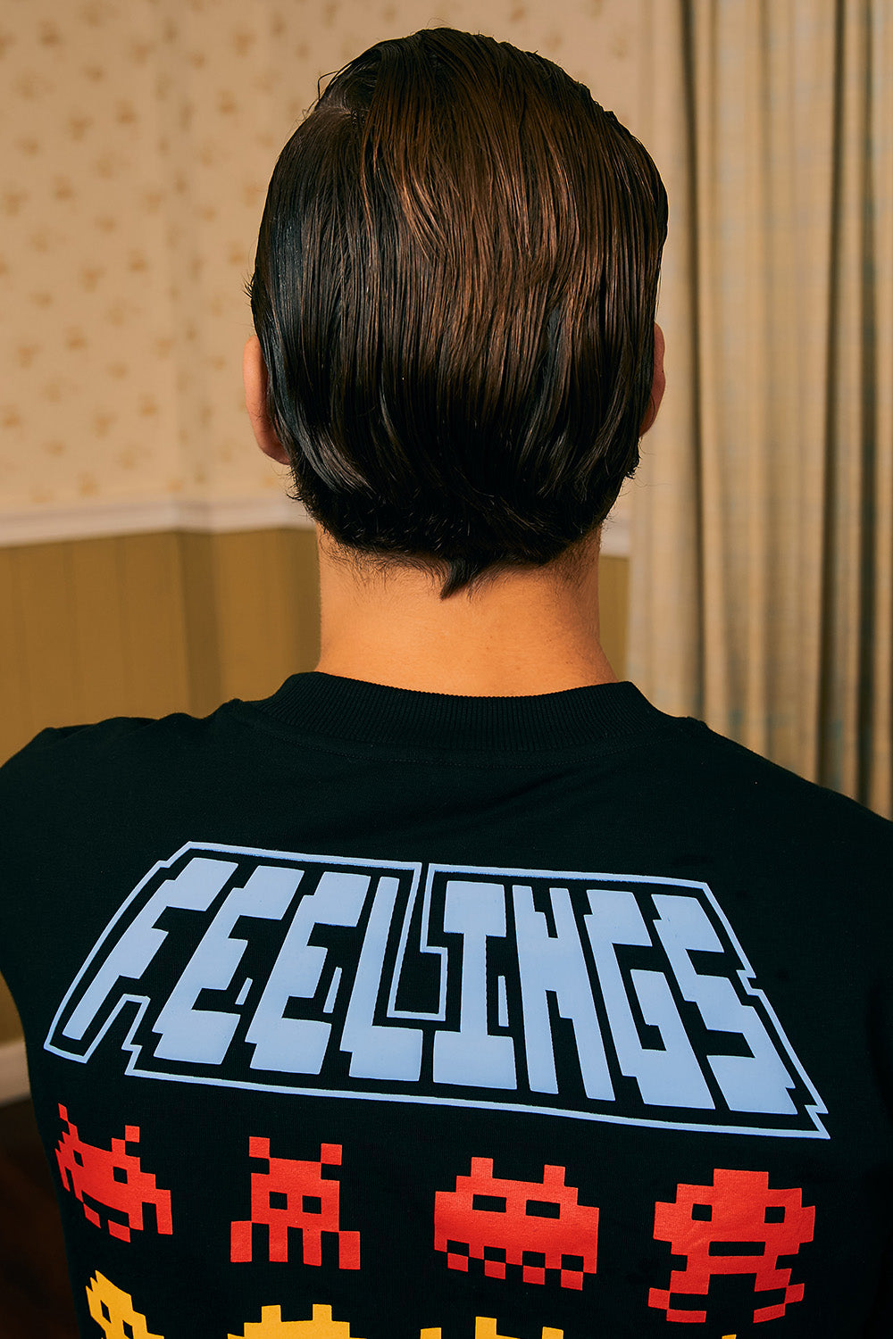 Arcade Feelings Black Oversized T-shirt