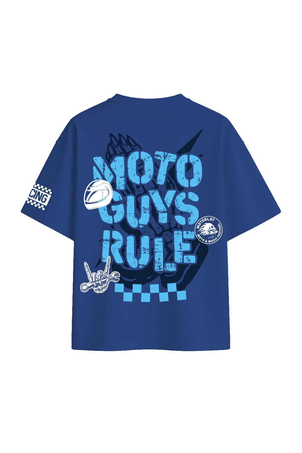 Moto Guys Rule Oversized T-shirt - BonkersCorner