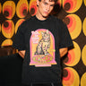 Talk To Your Cat Faded Black Oversized T-Shirt - BonkersCorner