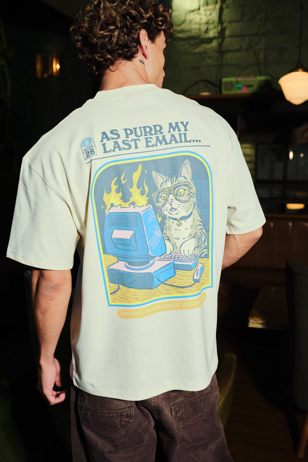 Purred Emails Oversized T-shirt