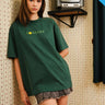 Bottle Green Smiley Originals x Bonkers Oversized T-shirt - BonkersCorner