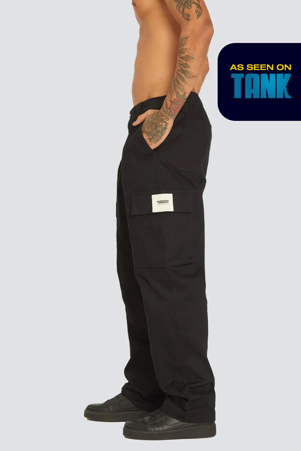 Black Cargo With Utility Pockets