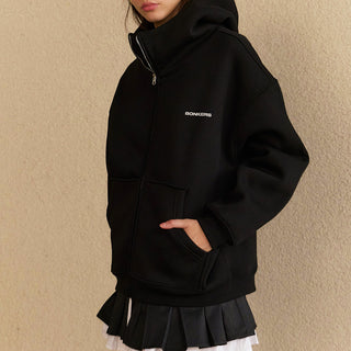 Black Classic Zip Hoodie - BonkersCorner