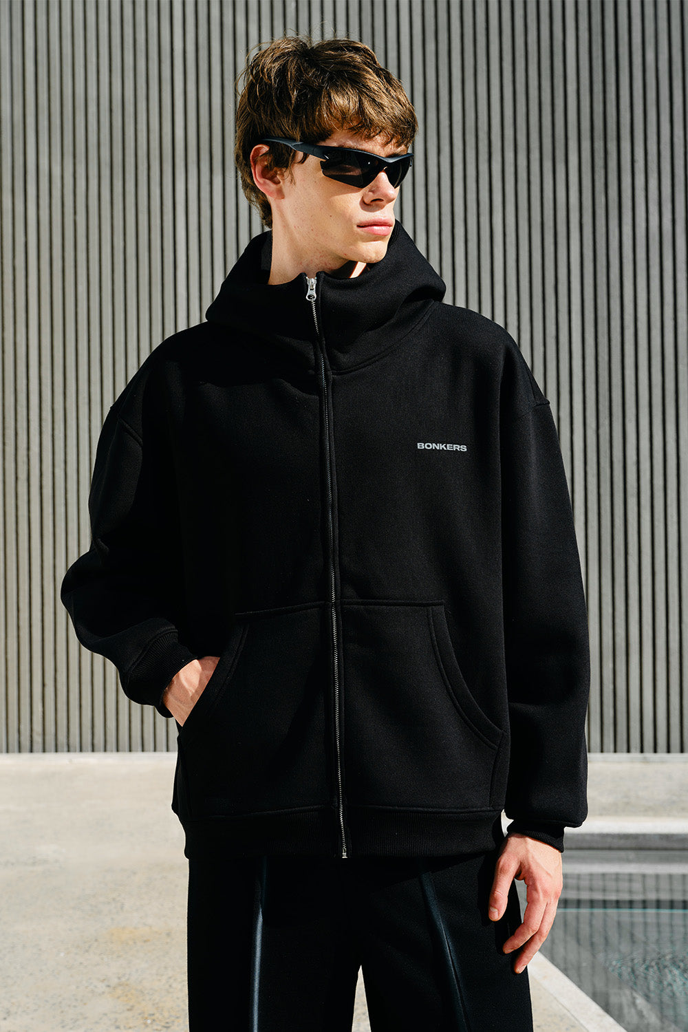 Black Classic Zip Hoodie