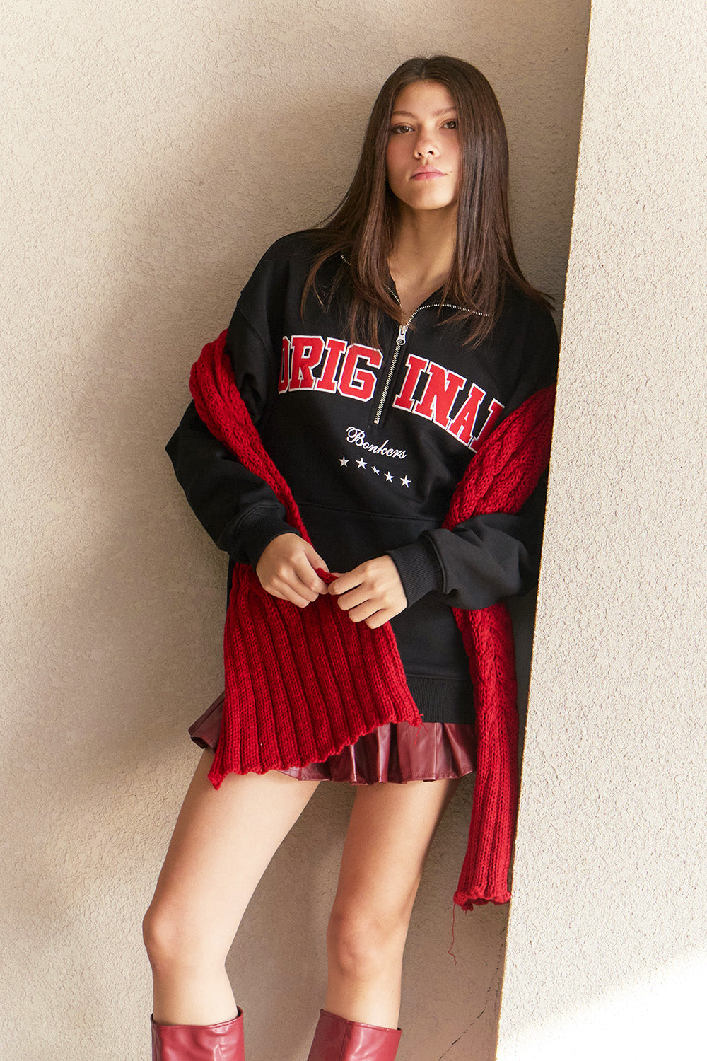 Black Core Half-Zip Sweatshirt