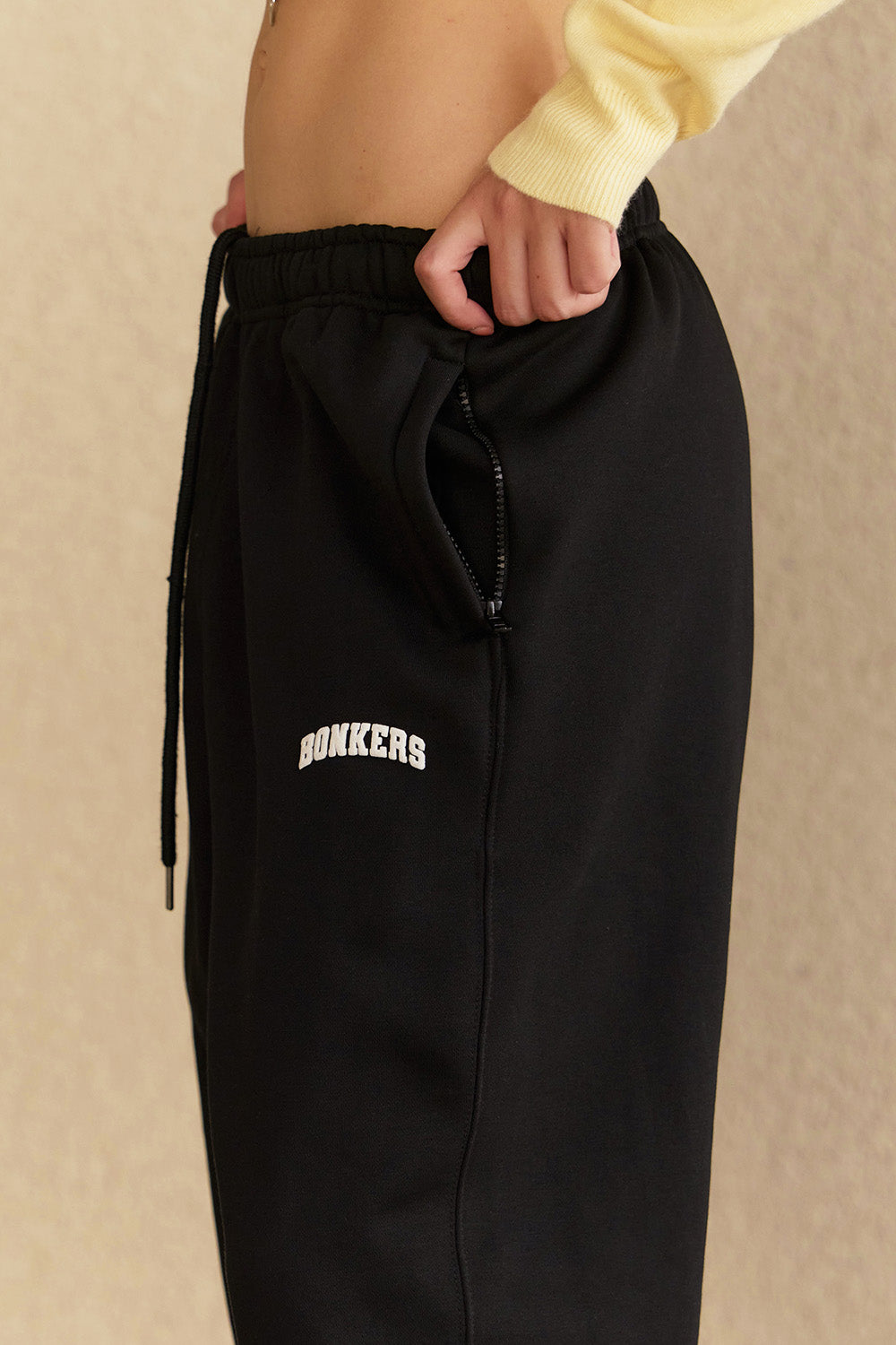 Black Cuffed Joggers - BonkersCorner