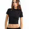 Black Cyber Cut-Out Top - BonkersCorner