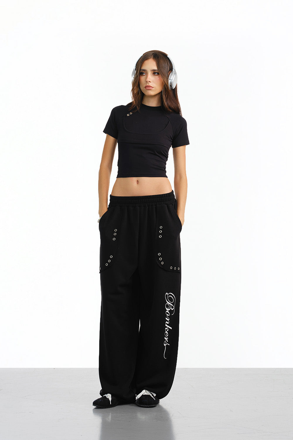 Black Cyber Cut-Out Top - BonkersCorner