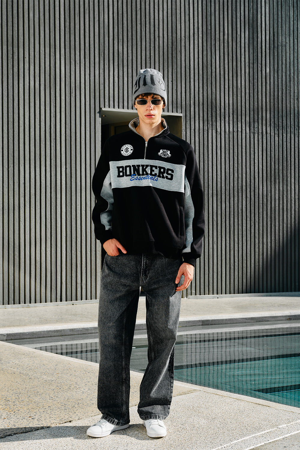 Black Half-Zip Sweatshirt