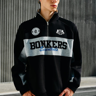 Black Half-Zip Sweatshirt - BonkersCorner
